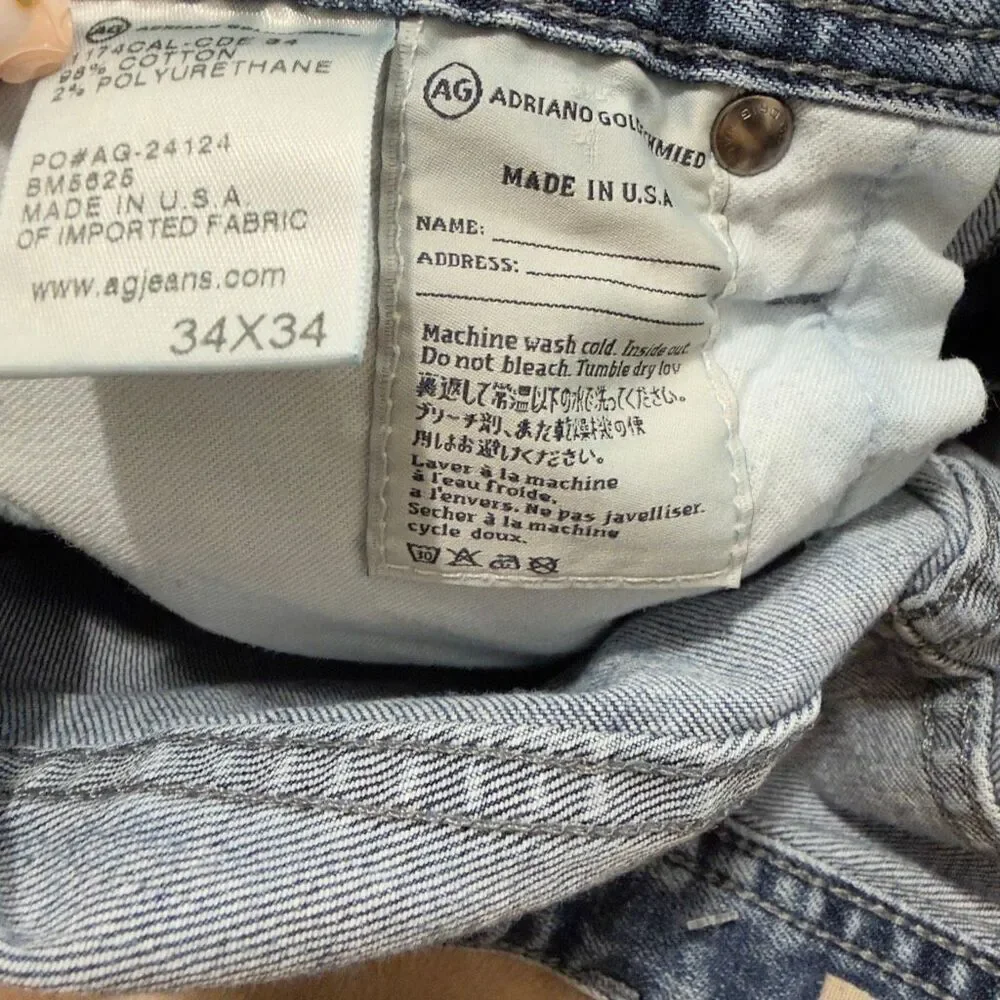 Adriano Goldschmidt the graduate tailored leg men’s jeans 34x34